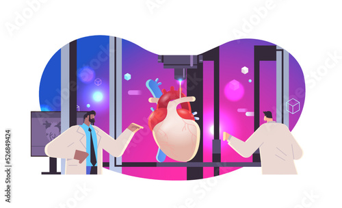 researchers prints heart model on 3d bio printer medical printing of human transplantation organ biological engineering