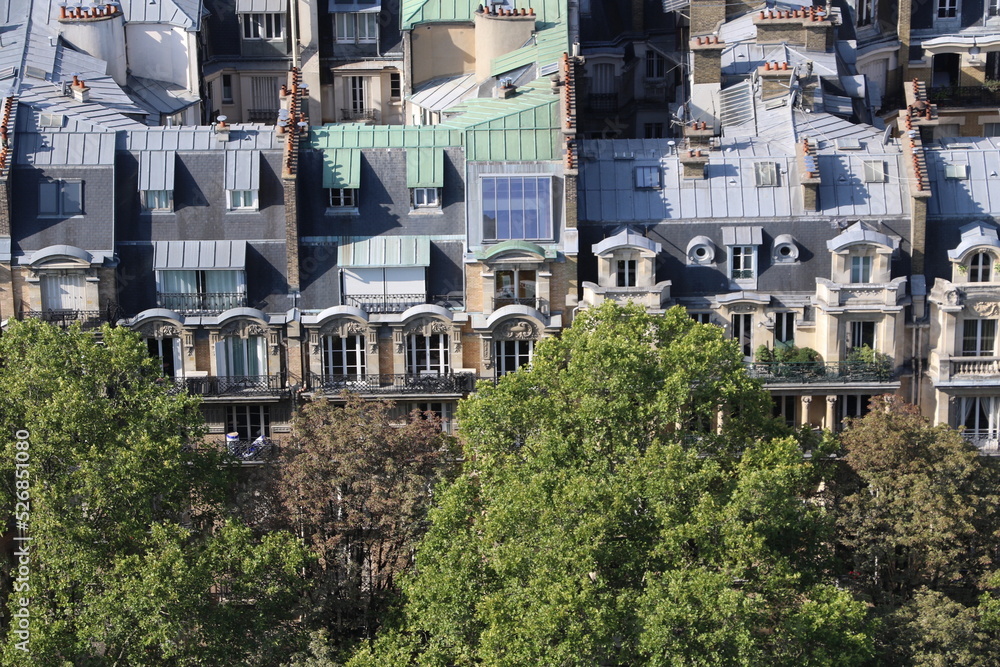 Vue aérienne des toits de Paris Vue aérienne des toits de Paris