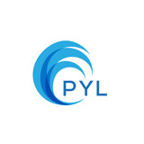 PYL letter logo. PYL blue image on white background. PYL Monogram logo design for entrepreneur and business. PYL best icon.
