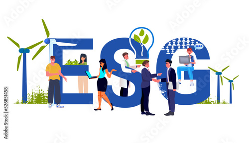 people using digital gadgets sustainable ESG development responsibility of co2 emission environmental conservation