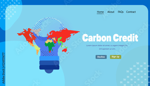 carbon credit concept responsibility of co2 emission environmental conservation sustainable ESG development