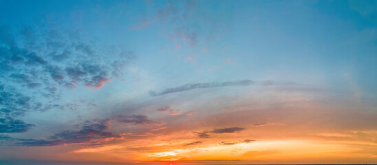 Sky and clouds sunset background