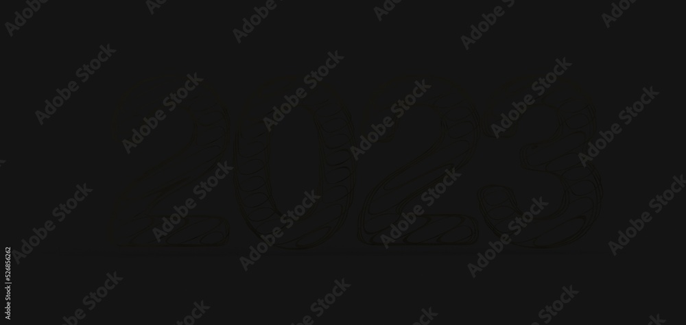 Happy New Year 2023. 3D illustration numbers isolated Happy New Year 2023. 3D illustration numbers isolated