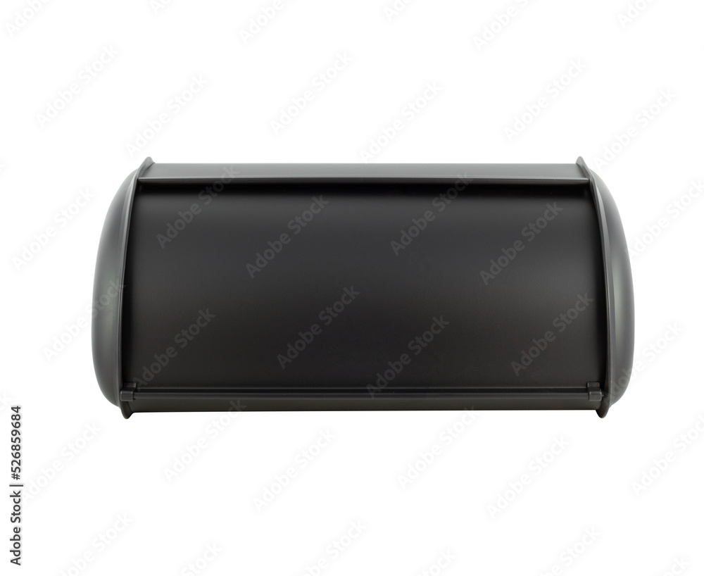 Fototapeta premium empty black bread box isolated on white background