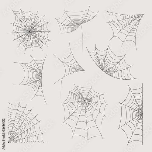 Set of spider webs