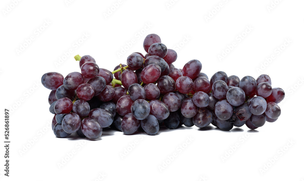 Fototapeta premium Ripe red grapes on a white isolated background
