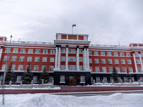 BARNAUL - DECEMBER 17 The regional court building on Desember 17, 2019 in Barnaul, Russia.