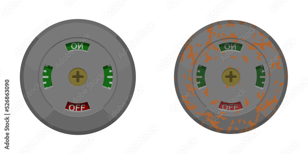 Naklejka premium Isolated mechanic gauge on white background