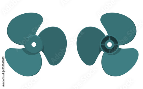 Isolated fan blade on white background