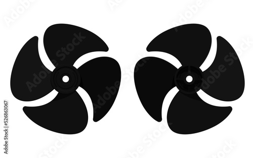 Isolated fan blade on white background