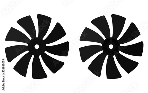 Isolated fan blade on white background