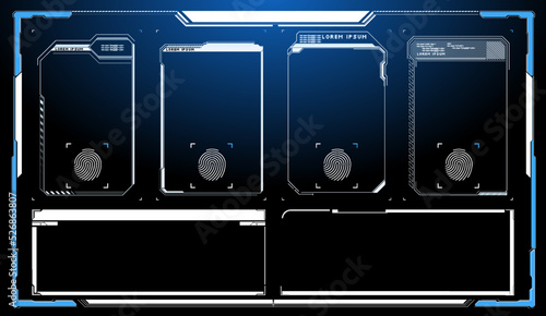 Fingerprint Scanning Technology Concept vector