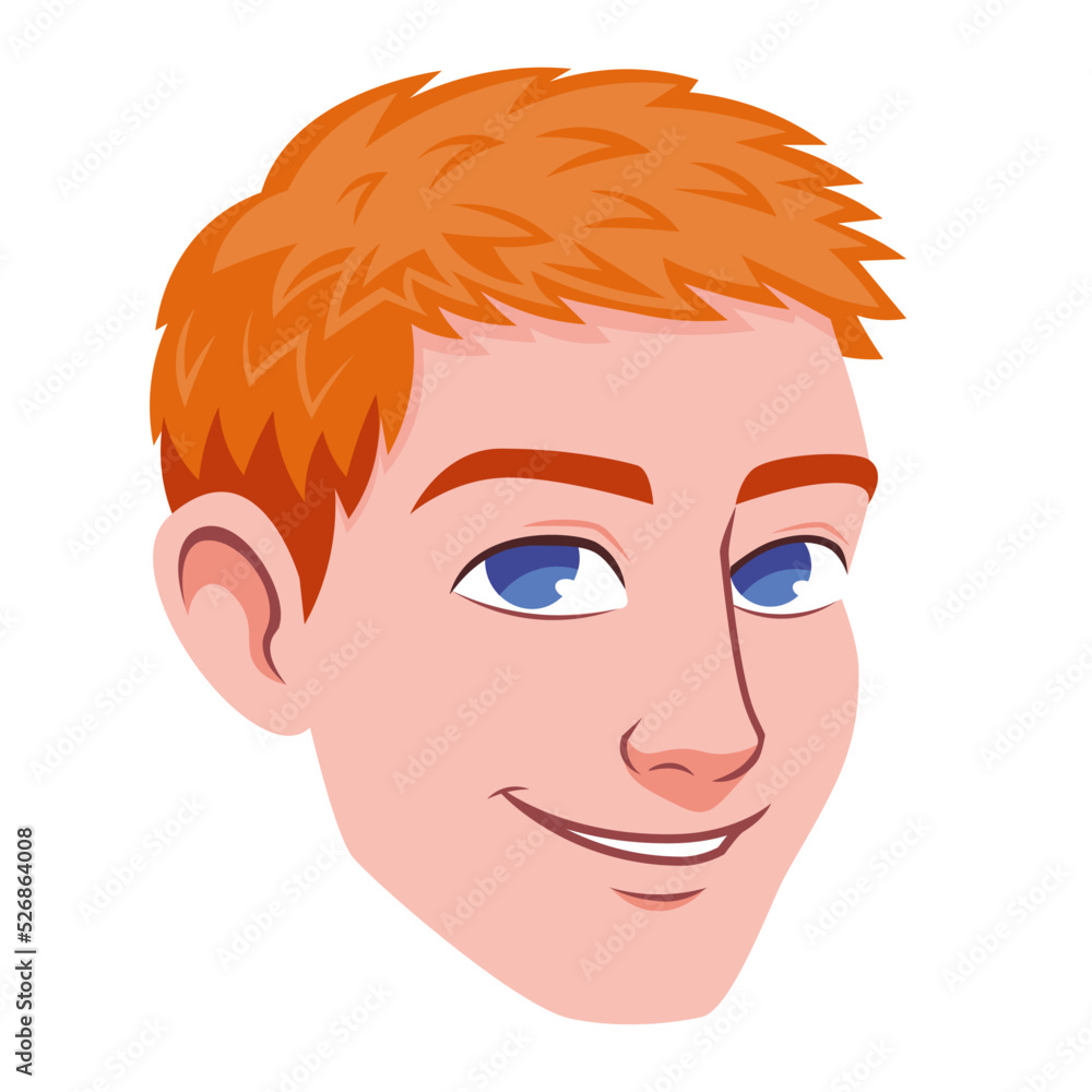 Isolated avatar of a man with blue hair Vector Isolated avatar of a man with blue hair Vector