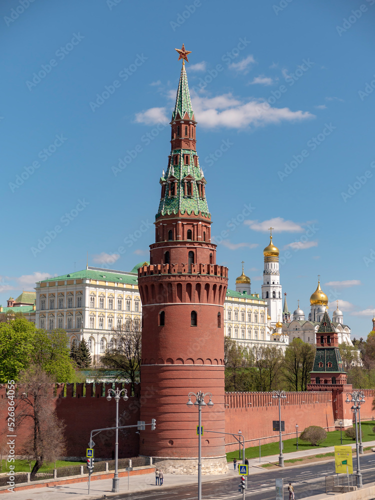 Moscow Kremlin embankment view of the Great Kremlin Palace