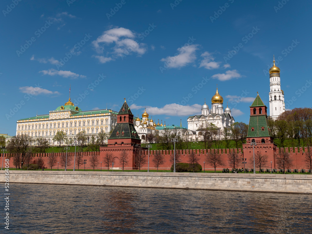 Moscow Kremlin embankment view of the Great Kremlin Palace