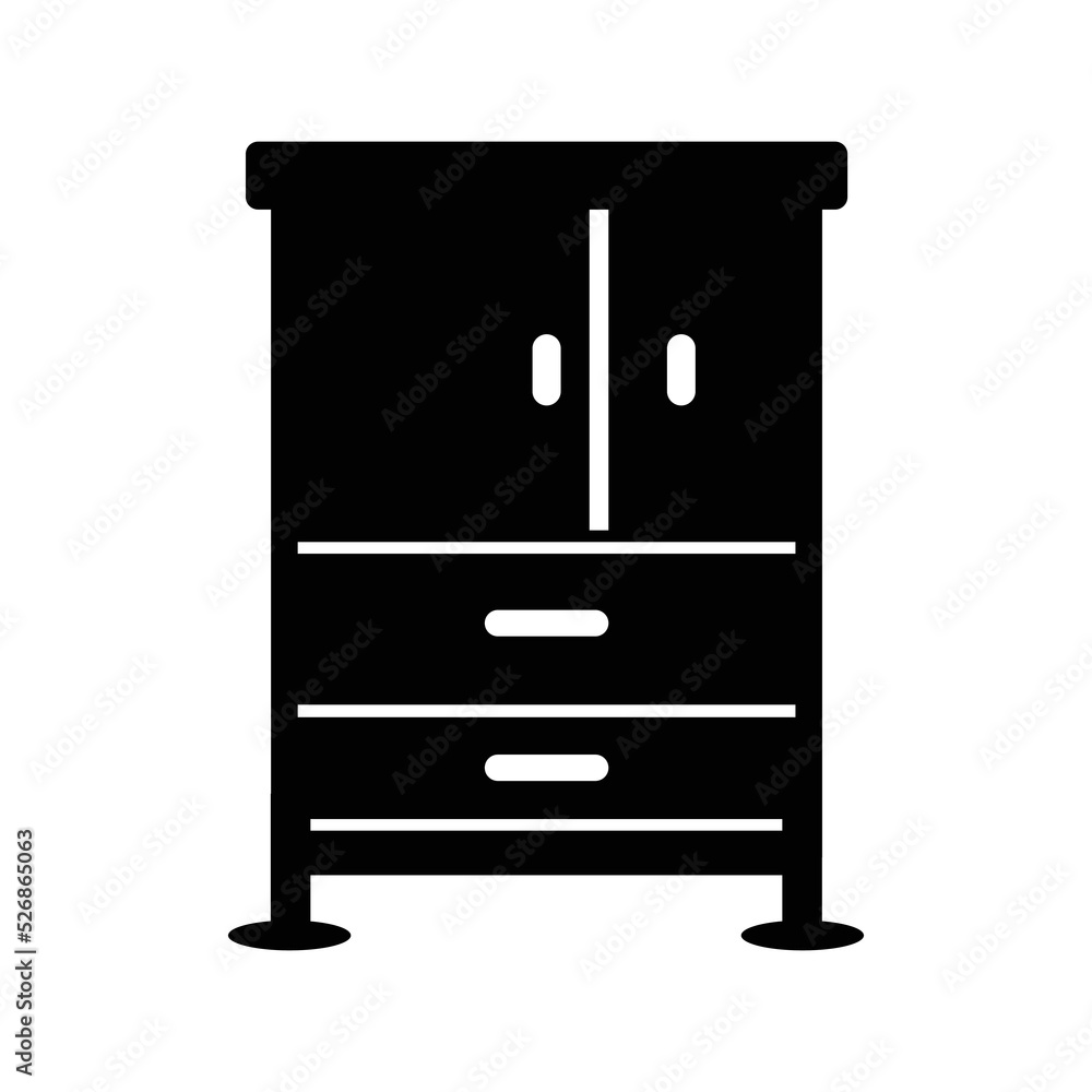 Home furniture cupboard cabinet icon | Black Vector illustration | Home furniture cupboard cabinet icon | Black Vector illustration |