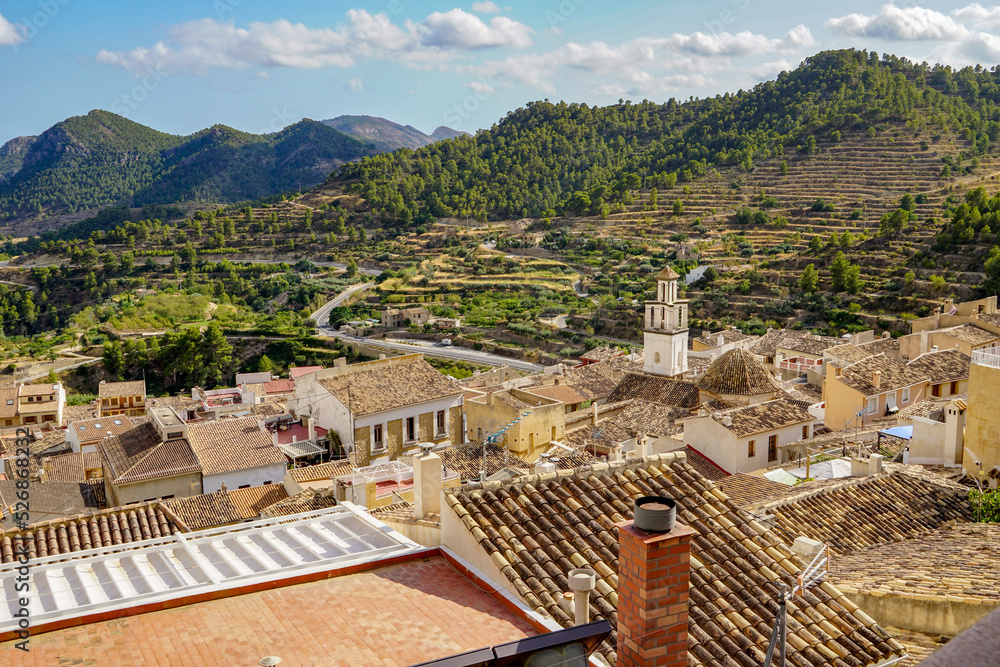 Sella medieval village in the hills of Spain, Costa Blanca StockFoto