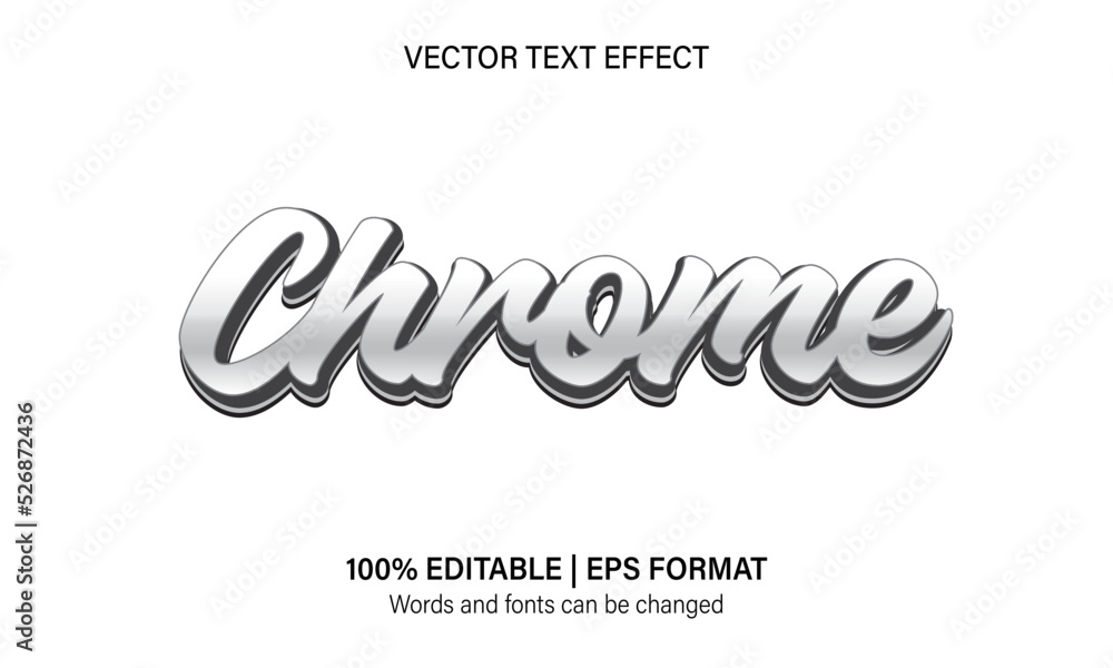 Chrome text effect