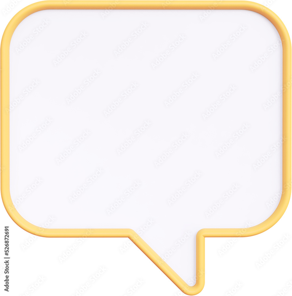Fototapeta premium Chat Bubble Quote 3D Icon
