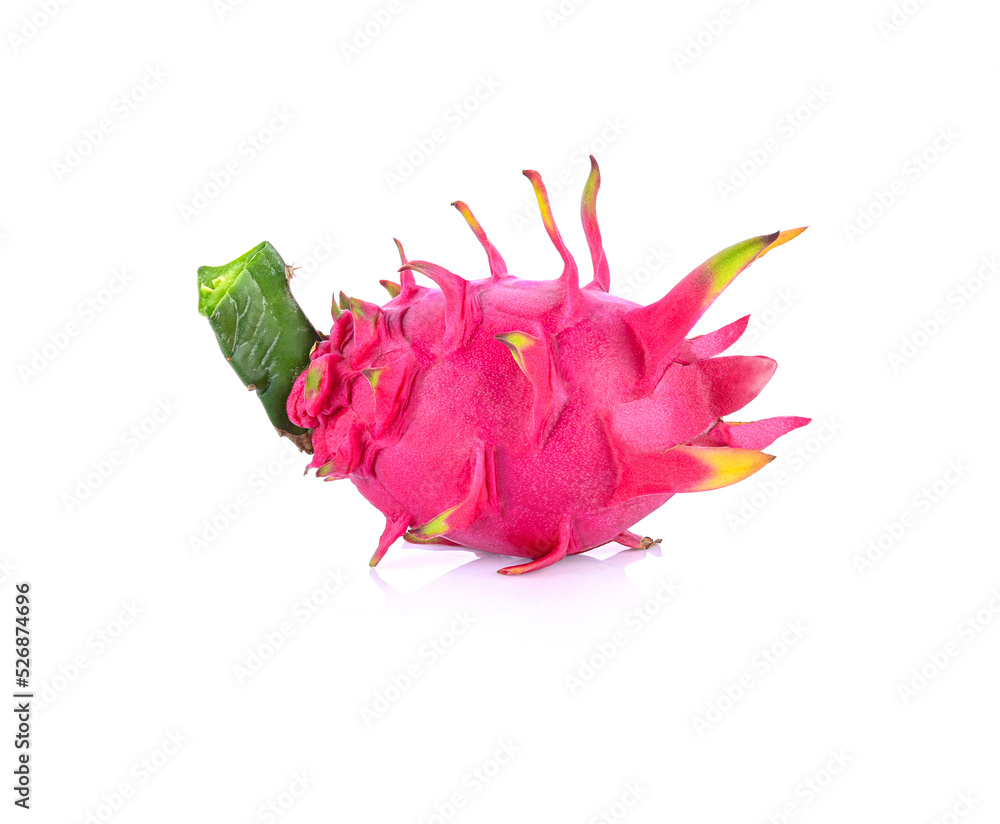 Dragon fruit slice on white background Dragon fruit slice on white background