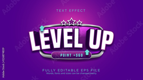 Level Up Games UI Button Text Effect Font Type