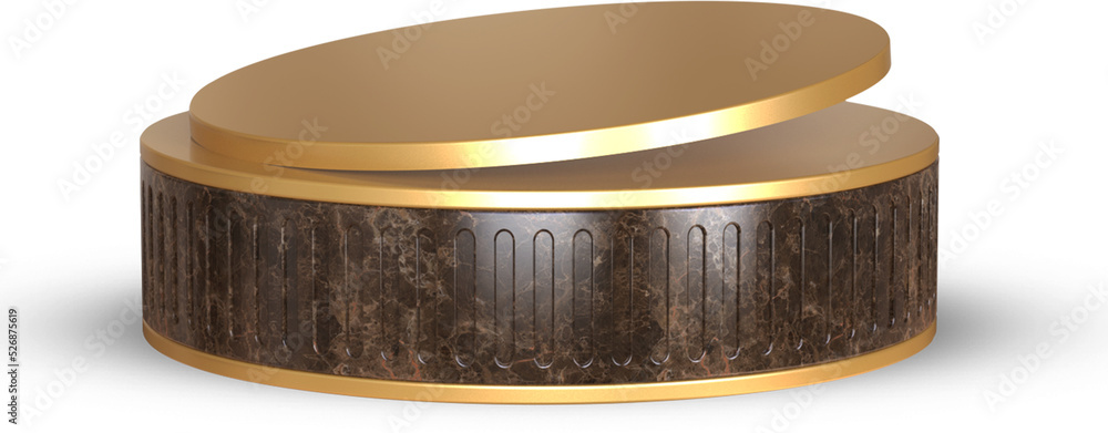 Gold and Black Marble Round Podium Product Showcase Gold and Black Marble Round Podium Product Showcase