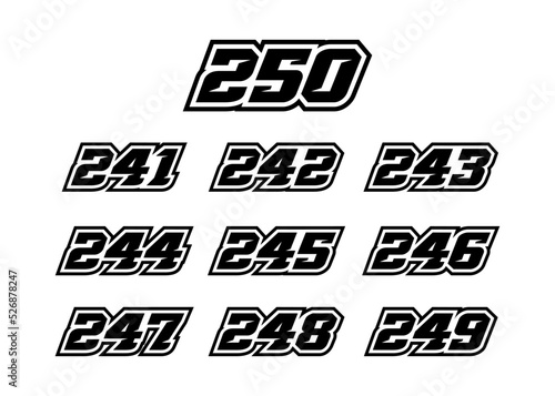 Racing Number Logo Design With Frame
