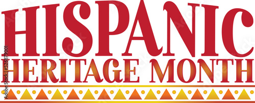 Hispanic Heritage Month Banner Golds and Reds