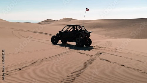 UTV offroading in the desert Sand Dunes photo