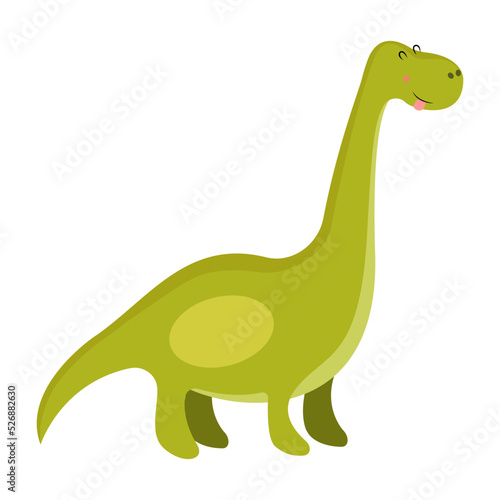 Cute cartoon dinosaur  vector illustration 