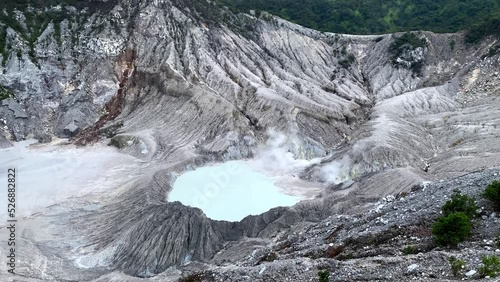 Mount Tangkuban Perahu crater, West Java, Indonnesia photo