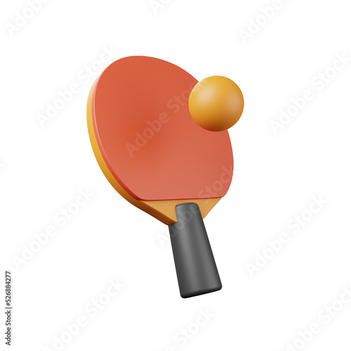 3d illustration of ping pong bet