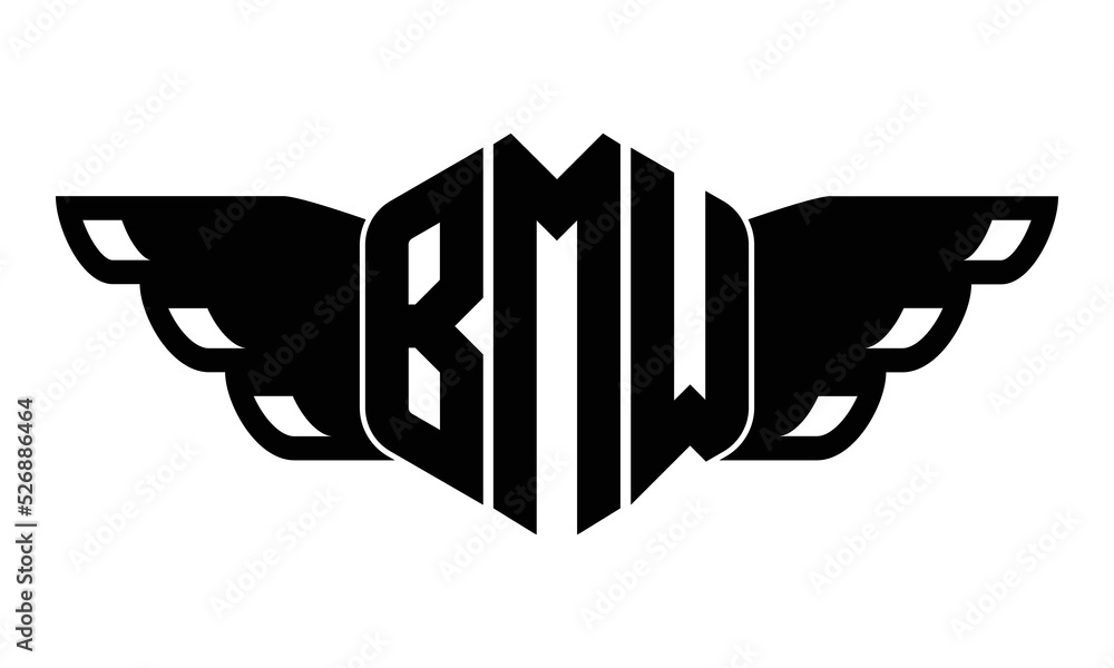 Vetor de BMW three-letter butterfly iconic logo design vector template ...