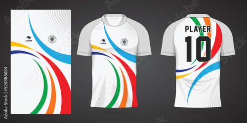 colorful football jersey sport design template