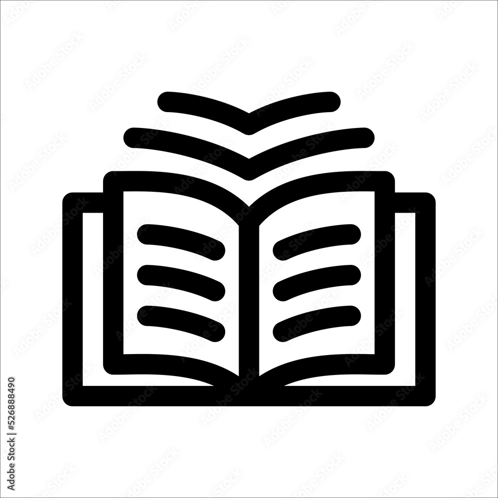 Reading line icon, Vector on white background Reading line icon, Vector on white background