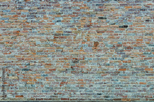 Big old brick wall as background or wallpaper. Red brick wall texture, pattern