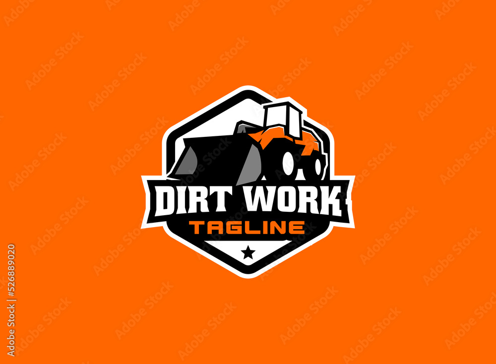Load Handler Logo Loader logo vector for construction company. Heavy equipment template ...