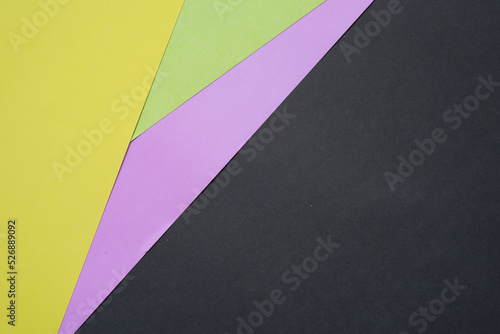 color paper layer composed flat lay with abstract style for copy space background