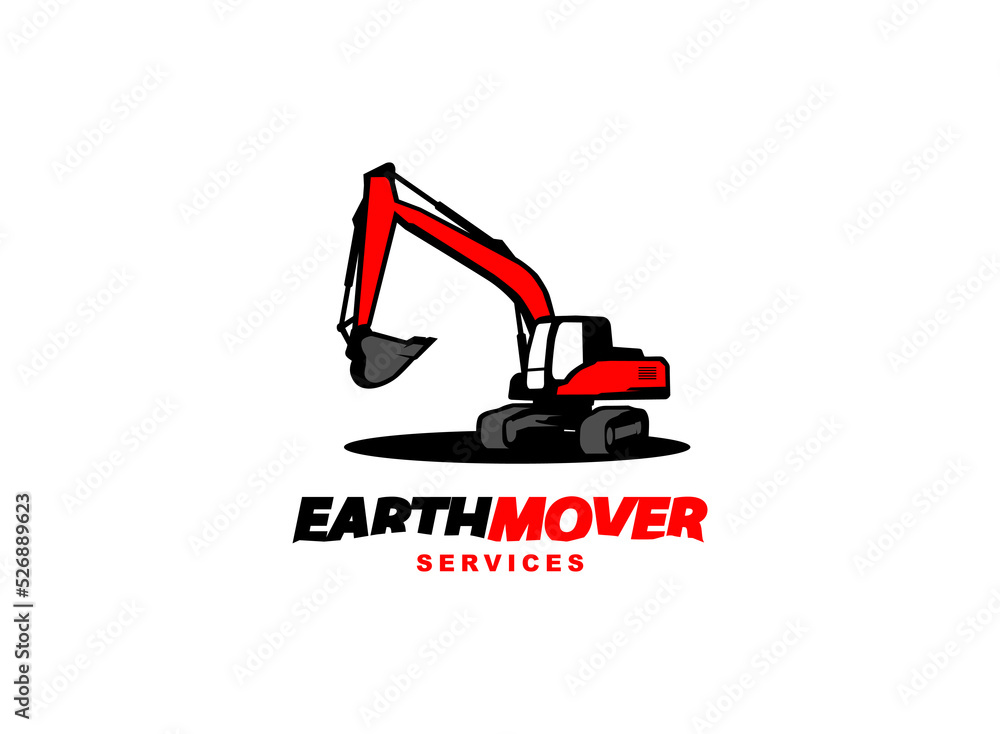 Excavator logo vector for construction company. Heavy equipment template vector illustration for your brand. Excavator logo vector for construction company. Heavy equipment template vector illustration for your brand.