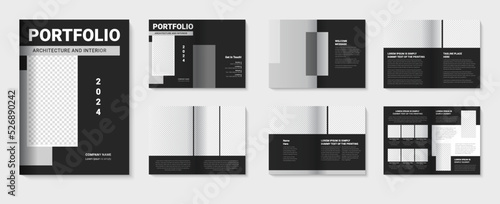 Portfolio brochure template with Architecture portfolio interior design