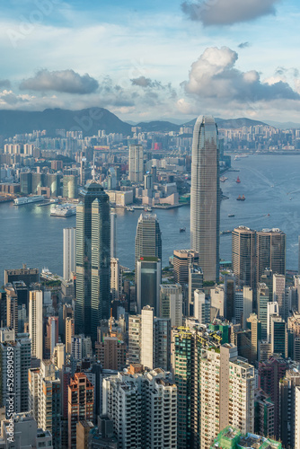 Wallpaper Mural Scenery of Victoria Harbor of Hong Kong city Torontodigital.ca