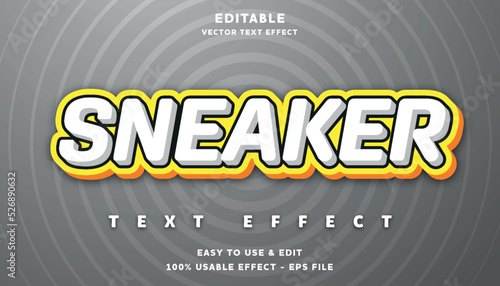 sneaker editable text effect with modern and simple style, usable for logo or campaign title