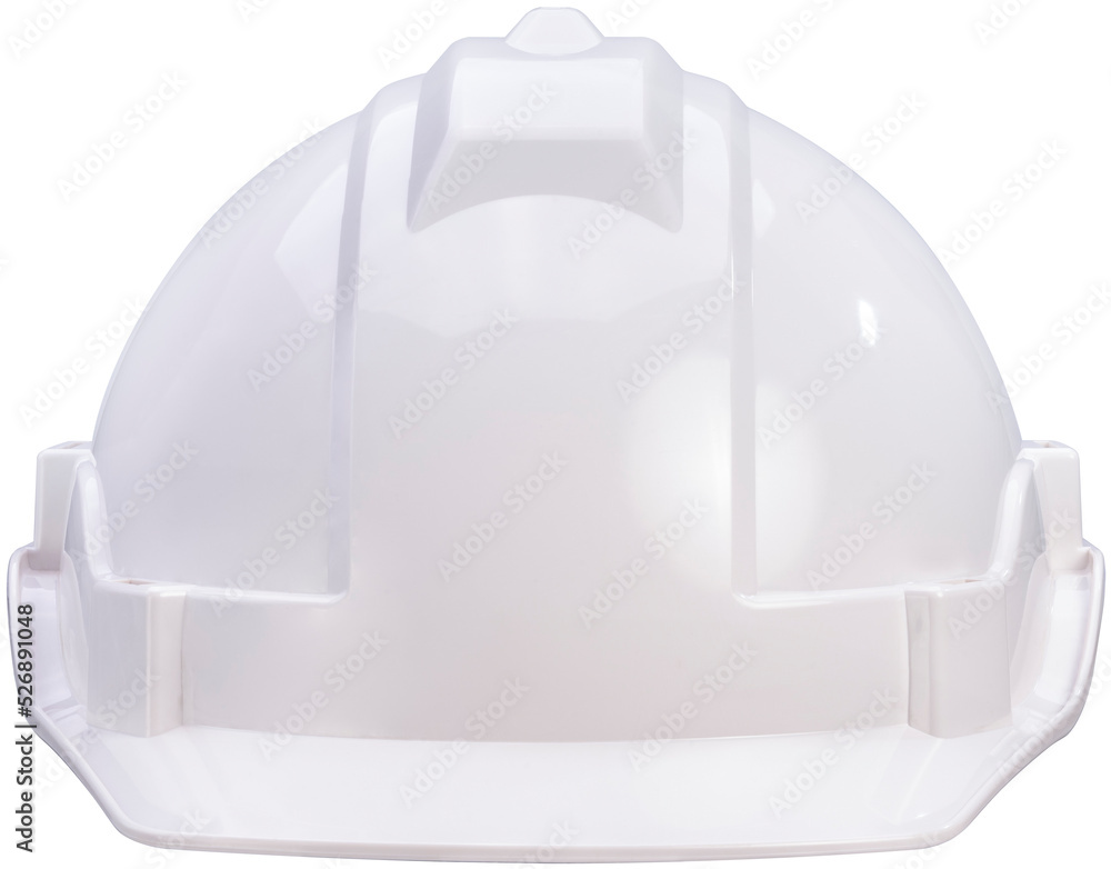 White safety helmet or hard cap  isolated on white background, Construction hat on white background PNG File. - obrazy, fototapety, plakaty 