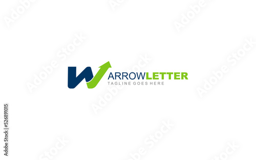 W logo business for branding company. arrow template vector illustration for your brand.