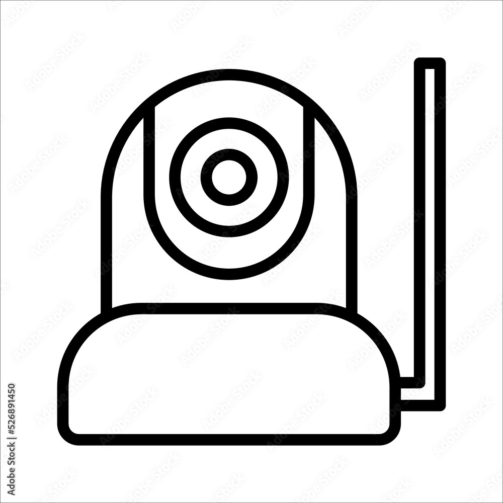 surveillance camera icon on white background surveillance camera icon on white background