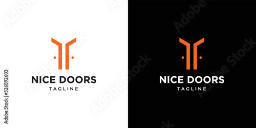 Modern and professional door company logo design 3
