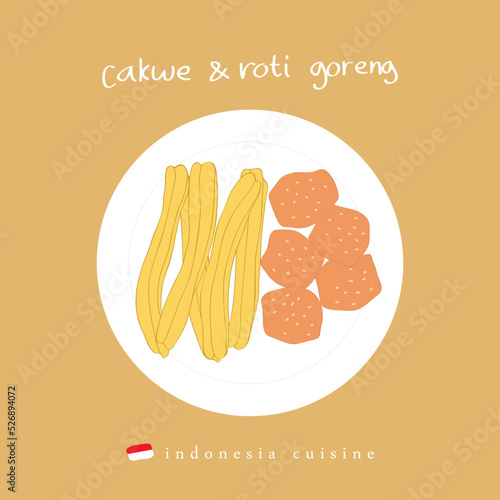 Cakwe roti goreng indonesia asia food cuisine