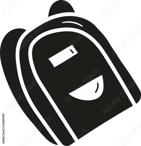 School bag hand drawn solid style