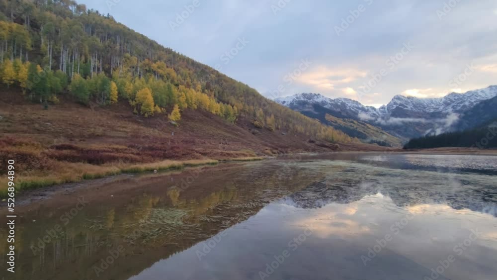 autumn landscape with lake - Pinery lake autumn landscape with lake - Pinery lake