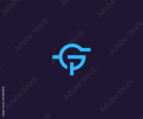 PG, GP, P, G abstract letters logo monogram